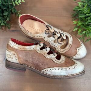 Bed Stu Women's Doris Lace Up Leather Oxfords Shoes Size 6.5